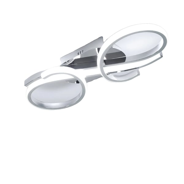 Loftlampe, 36W, Aluminium + Jern, Hvidt Lys (6500K), Energi Effektiv, Overflademonteret
