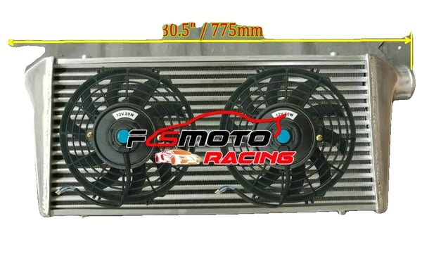 Turbo Intercooler, Dimensioner 600x300x76mm, Indløb/Udløb 76mm, Materiale Legeret Aluminium, Universel Kompatibilitet, Ydelsesforbedring