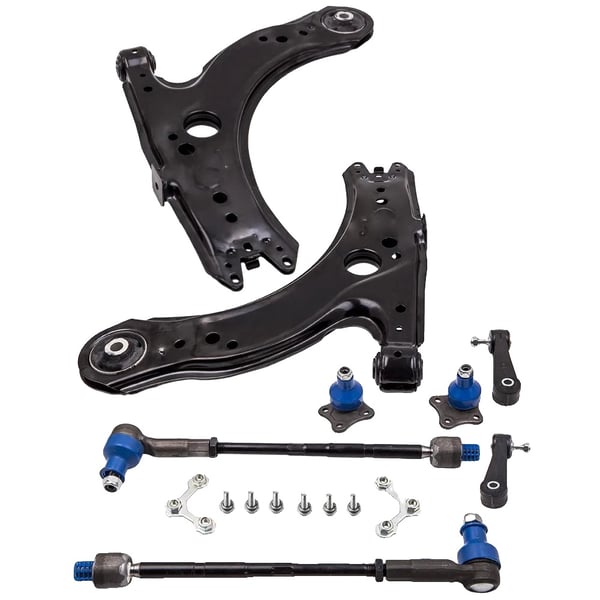 2x Kontrolarm, Aluminium, Foran Bund Venstre Højre, Kompatibel med Audi A3 Seat Leon Skoda VW Bora 1996-2010
