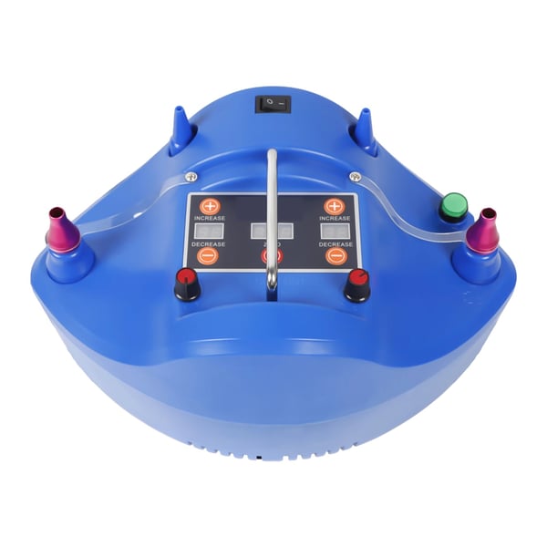 Ballonpumpe, justerbar oppustningstid, kompakt design, flere dyser, brugervenlig betjening