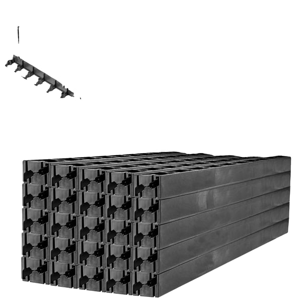 Plæneafgrænsning, Plastmateriale, 5,8 cm Bredde, 50 Meter Længde, Fleksibelt Design, Egnet til Grus- og Jordstier