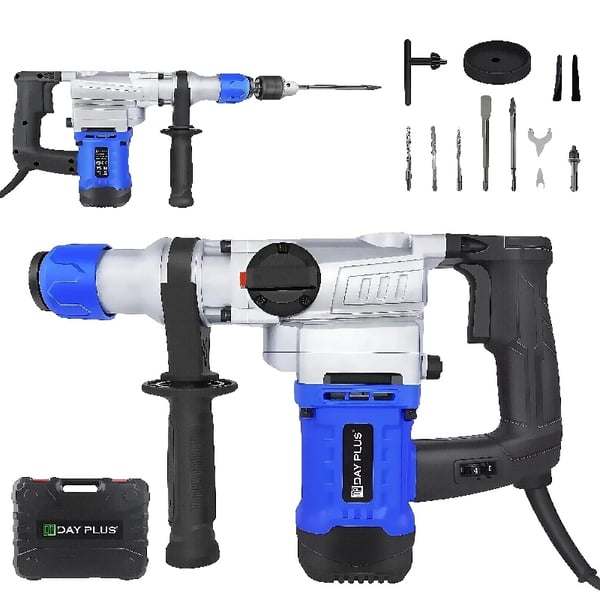 Rotary Hammer Drill, 1500W, 4600 RPM Tomgångshastighet, 2M Kabel längd, SDS PLUS Verktyghållare, 4500 BPM Slagfrekvens
