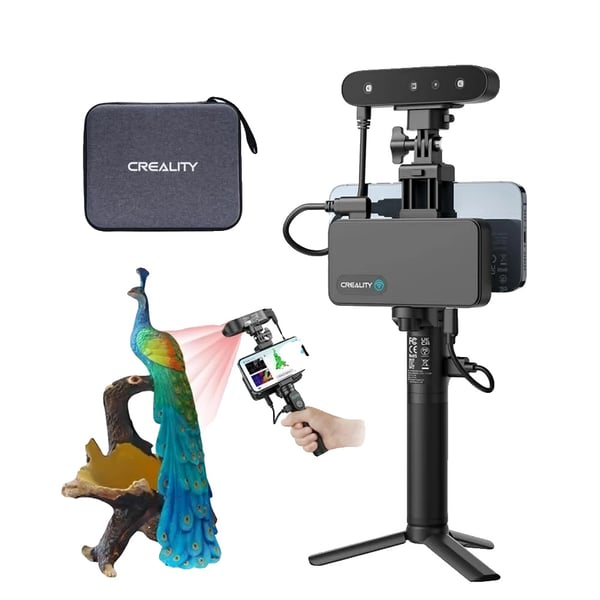 3D Scanner, 0,1 mm Nøjagtighed, Håndholdt Scanner med Trådløs Scanning via WiFi 6, Anti-Ryst Tracking