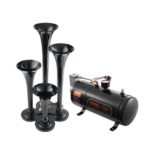VEVOR Toghornsæt, 150dB Højlydt Lyd, 90-120 psi Kompressor, Universel 12V Kompatibilitet