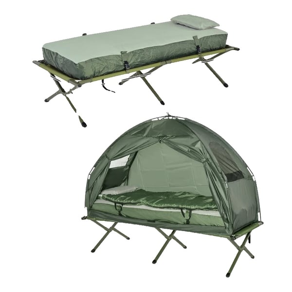 Camping Seng Sæt, Alt-i-Én Design, Vejrbestandig Telt, Hurtig Opsætning