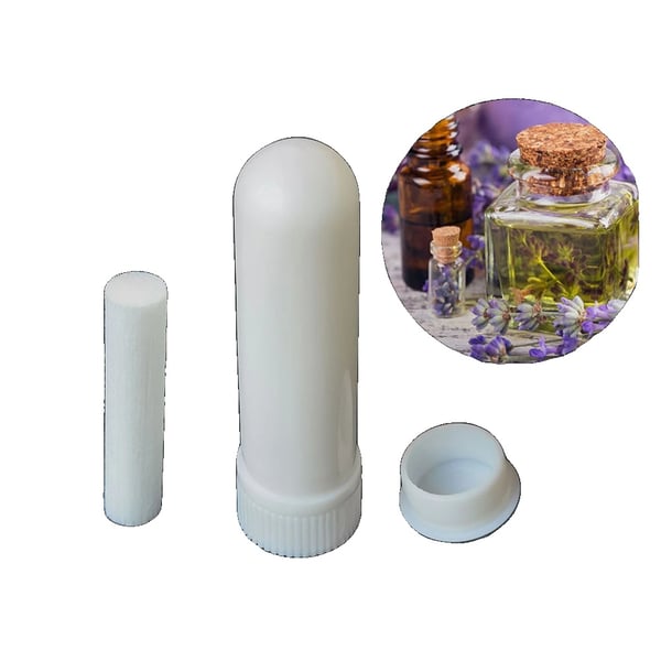 Inhalator Stift, Bærbar Design, Genanvendeligt Aromaterapi Værktøj,HVID