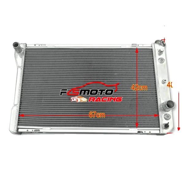 Radiator, aluminiumkonstruktion, passer 1982-1992 Camaro, Firebird, forbedret køleeffektivitet