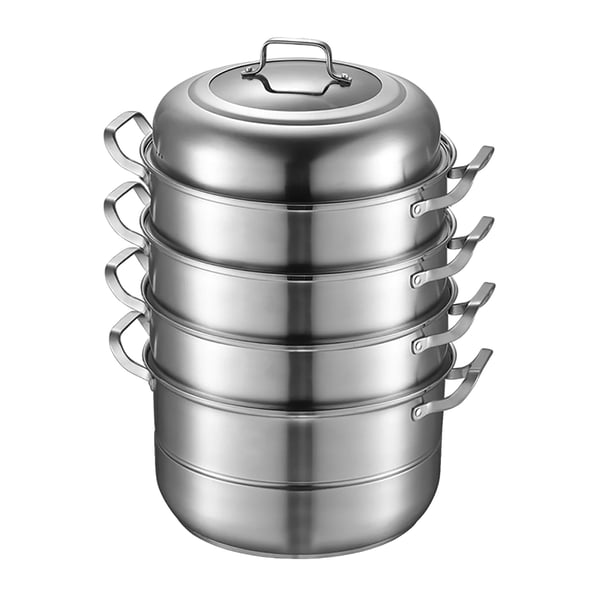 Dampkogepande, 304 rustfrit stål, 2,38 gallons kapacitet, 3-lags design, varmebestandig, nem at rengøre