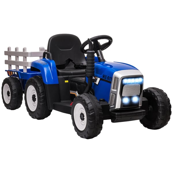 Elektrisk Traktor, Fire Hjul, Ride-On, Egnet til Aldre 3-6,Blå