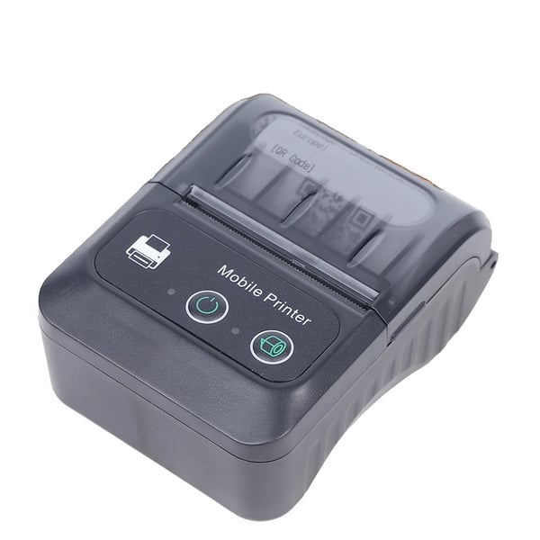 Termisk printer, 1500mAh lithiumbatteri, 90mm udskrivningshastighed, USB + Bluetooth-interface, 203dpi opløsning, maksimal udskrivningsbredde 48mm