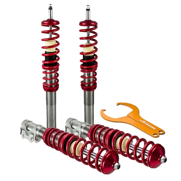 Coilover affjedringskit, justerbar højde 365-535mm foran, justerbar højde 545-665mm bag, 7 kg/mm fjederhastighed