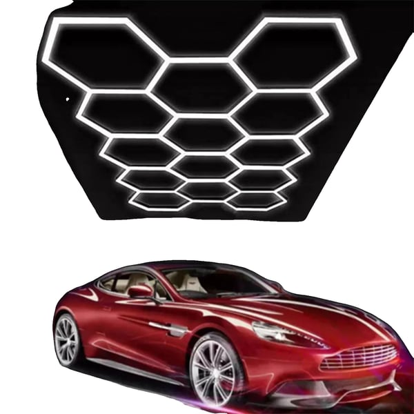 Loftlampe, Hexagonal Design, Vandtæt og Støvafvisende,520W, Kold Hvid