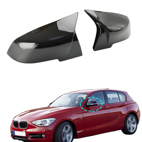 Sivupeilin kansi, ABS-muovi, kiiltävä pinta, yhteensopiva BMW:n kanssa, helppo asennus, suojaava muotoilu