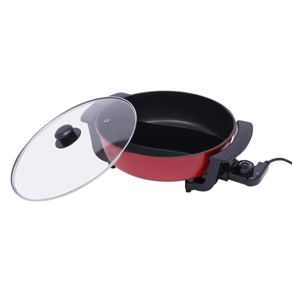Elektrisk gryde, 1,59 gallons kapacitet, 12,2 tommer diameter, 5 justerbare temperaturer, høj effektivitet opvarmning