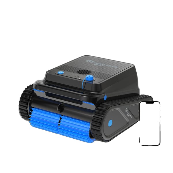 Robotdammsugare för pool, Batterikapacitet 5100 mAh, Rengöringsområde 200 m², Motoreffekt 110 W, Laddningstid 4-5 timmar, Mått 43 x 40 x 21,5 cm
