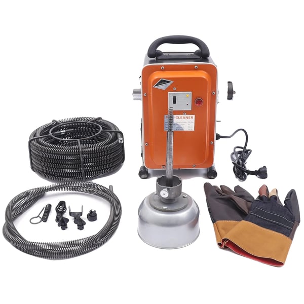 Putkien puhdistuskone, 750W teho, suurin putken halkaisija 150mm, pienin putken halkaisija 20mm, jännite 230-240V, suurin kaivinkoneen pituus 20m
