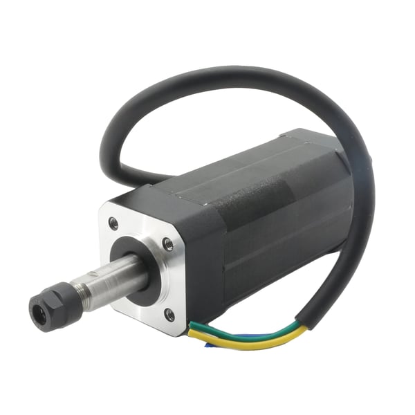 Spindelmotor kit, børsteløs motor driver, 24V spænding, 104W effektudgang, ER8 collet kompatibel, aluminiumlegering hus