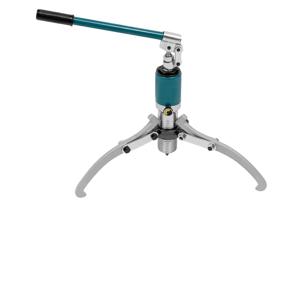 Hydraulisk trækker, maksimal slaglængde 60 mm, maksimal rækkevidde 180 mm, maksimal spredning 300 mm, nominel effekt 15 T, produkt højde 39,5 cm Hydraulisk trækker, maksimal slaglængde 60 mm, maksimal rækkevidde 180 mm, maksimal spredning 300 mm, nominel effekt 15 T, produkt højde 39,5 cm