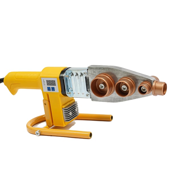 Rørsveller, 850W Effekt, Justerbar Temperaturinterval 0-380°C, Støbehoveder 20-63mm, Kompakt Størrelse 33.5x13.5cm, Vægt 2.14kg