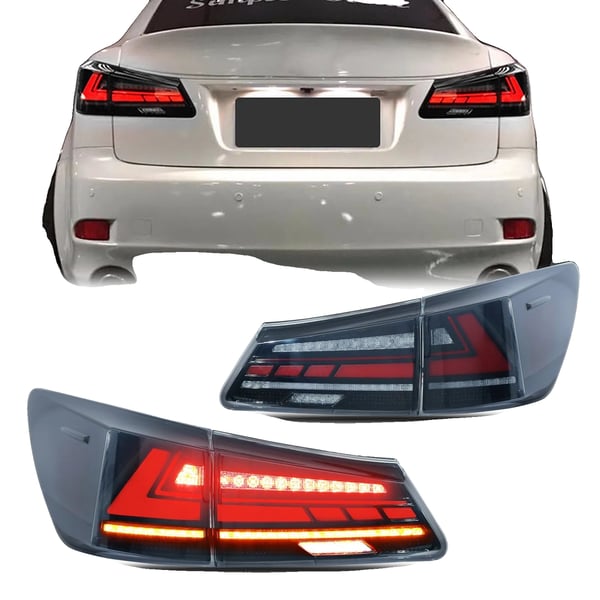 LED Baglygtesamling, ABS Materiale, 35 Watt, 3400 Lumen, IP67 Vandtæt, Kompatibel med Lexus IS250 IS350 ISF IS II 200d 220d 2006-2013