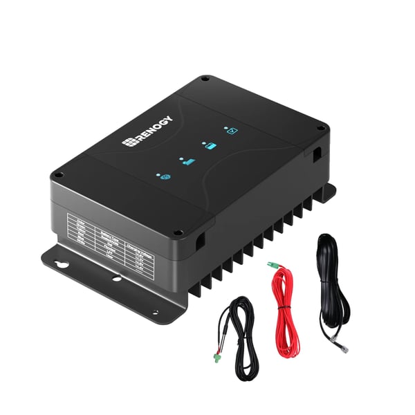 DC til DC Batterioplader, 12V, 50A Opladningsstrøm, MPPT Teknologi, Kompatibel med Gel- og Lithiumbatterier, Kompakte Dimensioner