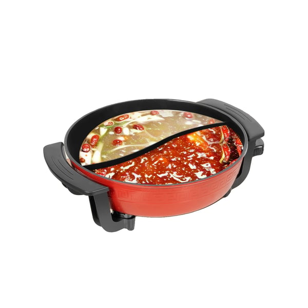 Elektrisk Hot Pot, 1360W Effekt, 6L Kapacitet, 31cm Diameter, 220V Spænding, Non-stick Belægning