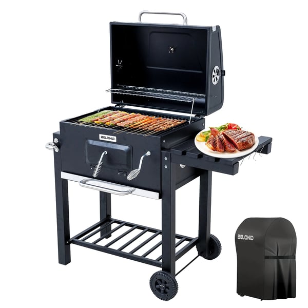 Grill, Ekstra Stor Madlavningsområde, Justerbar Temperaturkontrol,sort