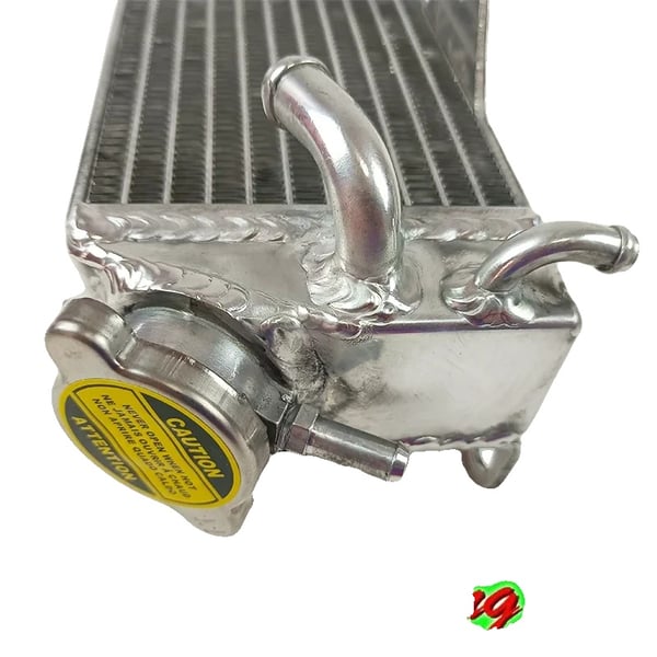 Radiator, Aluminium, Kompatibel med 1990-1991 KX125, Forbedret køleeffektivitet, TIG-svejset konstruktion, Skræddersyet pasform