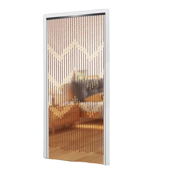 Helmiverho, bambu- ja puumateriaali, 35,4 x 68,9 tuumaa, helppo asennus, hyönteisten estotoiminto, retrodesign