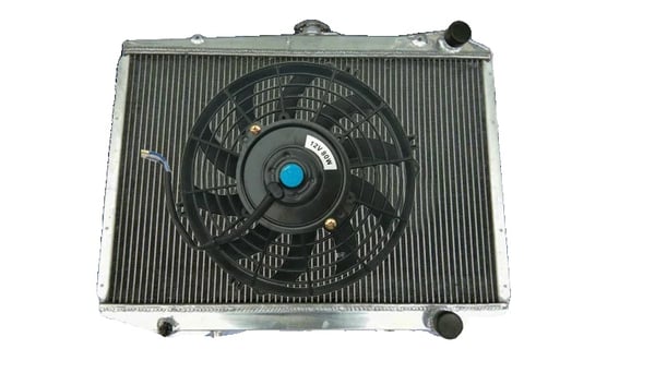 Radiator, Aluminium, 16 7/8 x 25 1/2 x 15/16 tommer, Kompatibel med Nissan D21 Pathfinder 1986-1997, Letvægtsdesign, Optimal køleeffektivitet