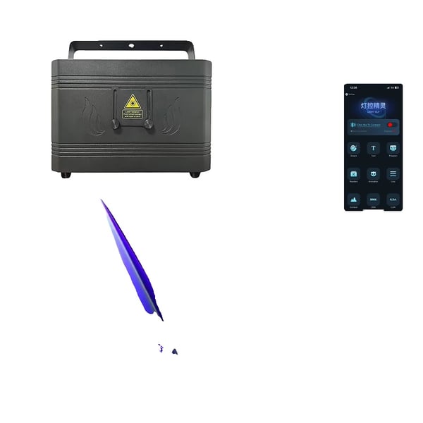 Laserlysprojektor, Bluetooth kontrol, DMX512 understøttelse,EU stik