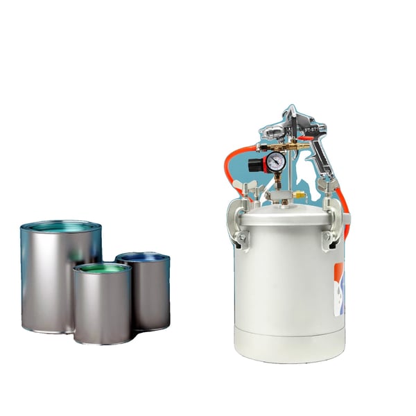 Trykbeholder Malertank, 10 Liter Kapacitet, Kulstofstål Materiale, 17–25 cm Højde, Kompatibel med Latexmaling, Ideel til Større Projekter