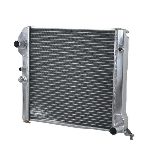 Radiator, Aluminium, Kerne Størrelse 368mm x 368mm x 40mm, Samlet Størrelse 511mm x 411mm x 115mm, Indløbsdiameter 30mm, Udløbsdiameter 30mm