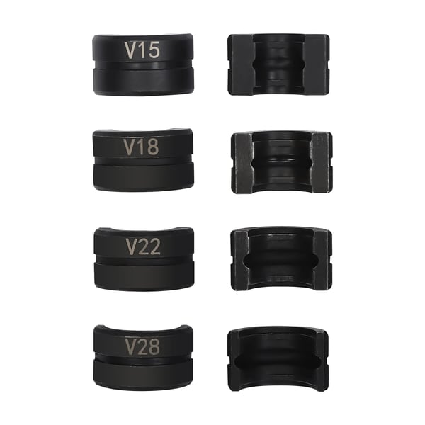Rörpressverktyg, 15mm, 18mm, 22mm, 28mm, Cr45 Stål