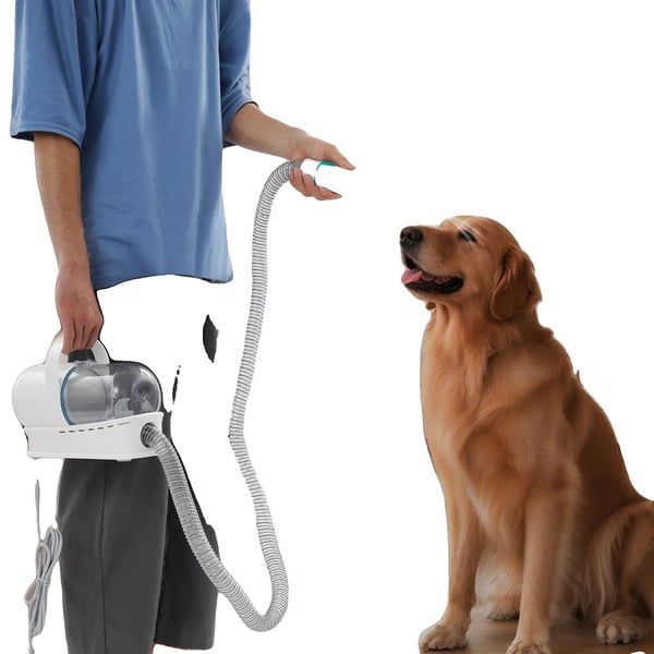 Kæledyrsgrooming kit, 400W motor, 13.000Pa sugeeffekt, 0,33-gallons støvsamler, kompatibel med hunde og katte