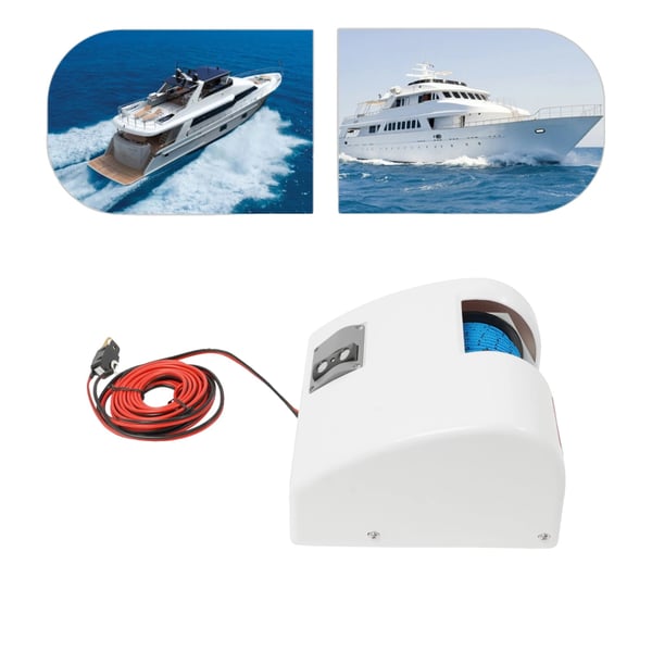 Elektrisk Ankerwinder, Fjernbetjening, Vandtæt Design,HVID