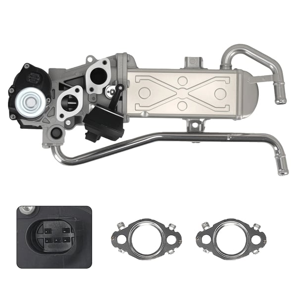 EGR Ventil Køler, Passer til Seat Ibiza IV, Passer til Skoda Fabia II, Elektrisk Driftsmode, Holdbar Metal Konstruktion, Standard Størrelse