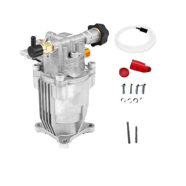 Erstatningspumpe, 3200 psi Maksimalt Tryk, 2.4 GPM Flow Rate, Kompatibel med 3/4 tomme Aksel, Anodiseret Aluminium Krumtapsgehus