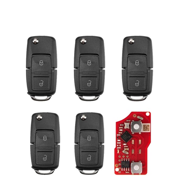 Foldbar Nøgle, Plastmateriale, 6,2 cm x 2,5 cm x 1,0 cm Dimensioner, B5 Kompatibilitet, CR2032 Batteritype, Trådløs Programmeringsmulighed