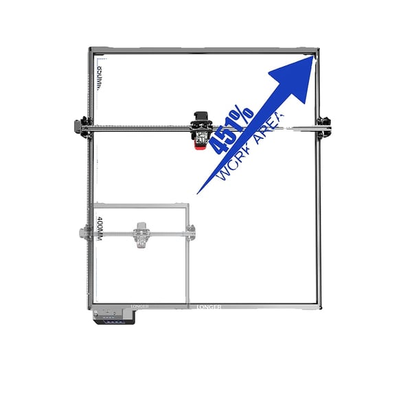 Laser Gravør Udvidelsessæt, Højstyrke Aluminiumlegering, 500mm x 500mm Dimensioner, Kompatibel med LONGER RAY5, 3,8 kg Vægt