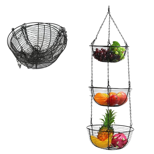 Frugtkurv, 195 Jern, 25*10 cm/9.84*3.94 tommer, 27*11.5 cm/10.63*4.53 tommer, 29*13 cm/11.42*5.12 tommer, 29*84 cm/11.42*33.07 tommer