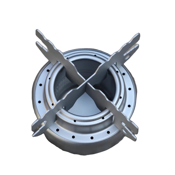 Alkoholkomfur, Titanium Materiale, Komfur Størrelse 71,5mm x 44mm, Rack Øverste Længde 96mm, Total Vægt 45g
