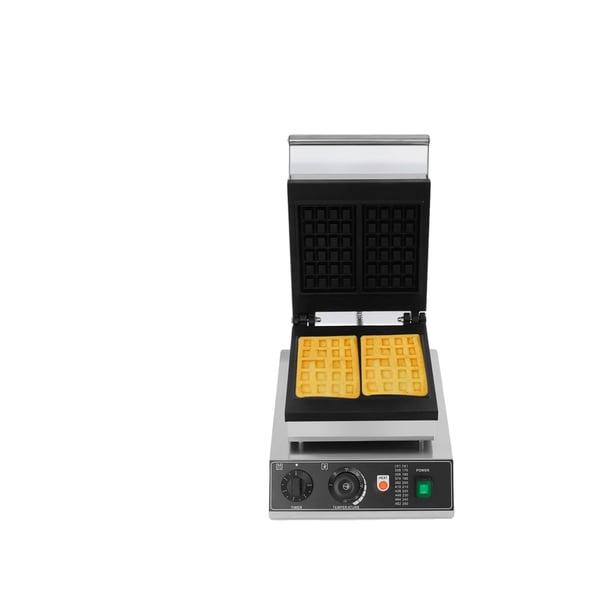 Vaffeljern, 2000 W, Temperaturinterval 50°C - 300°C, Timer 0 - 5 minutter, Teflonbelægning, Rustfrit stål