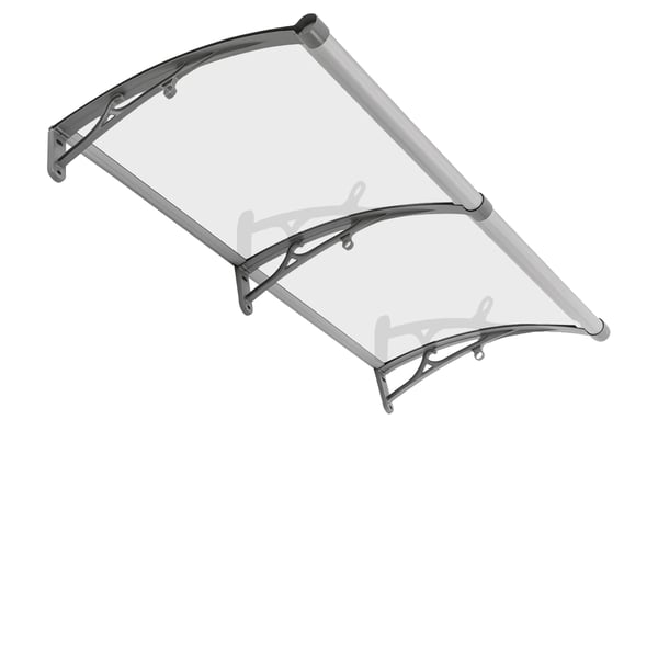 Sateen suoja, 120 cm x 60 cm, Alumiiniseos, 200 kg kuormituskapasiteetti, Lämpötilankestävyys -35°C - 120°C, Kokoaminen vaaditaan