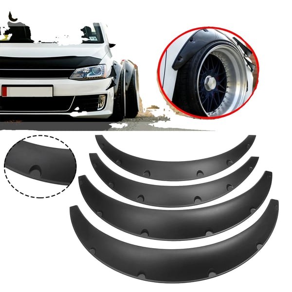 Fender Flares, Materiale: Polyurethan, Dimensioner (Foran): 830mm x 365mm, Dimensioner (Bag): 750mm x 325mm, Kompatibilitet: Universel pasform