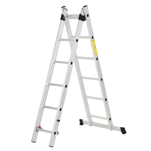 Foldestige, Aluminium Materiale, 5 ft 6 in Højde, 330 lbs Kapacitet, Indendørs/Udendørs Kompatibilitet, ANSI Certificeret