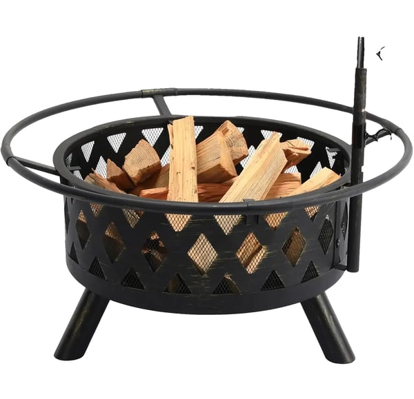 Bålsted, Gussejern, Højdejusterbar Grillrist, Kulkompatibel, Pulverlakeret Finish, 3C Certificeret Bålsted, Gussejern, Højdejusterbar Grillrist, Kulkompatibel, Pulverlakeret Finish, 3C Certificeret