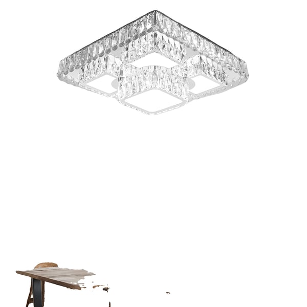 Loftlampe, Fjernbetjening, Dæmpbar Belysning,HVID, 50x50x20cm, ændrebar