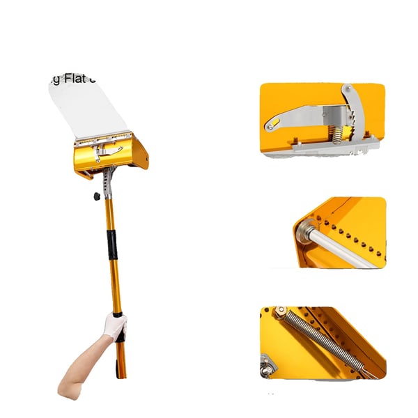 Spackelutjämnare, Justerbar Stånglängd 105-168 cm, Stor Kapacitet Låda, 360° Rotationshuvud, Lättvikts 2,6 kg, CE Märkt