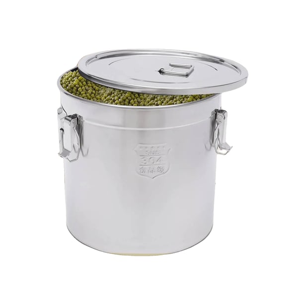 Opbevaringsbeholder, Fødevarekvalitet Rustfrit Stål, 33 Liter Kapacitet, Lufttæt Forsegling, Silikone Forseglingsring, Holdbart Design